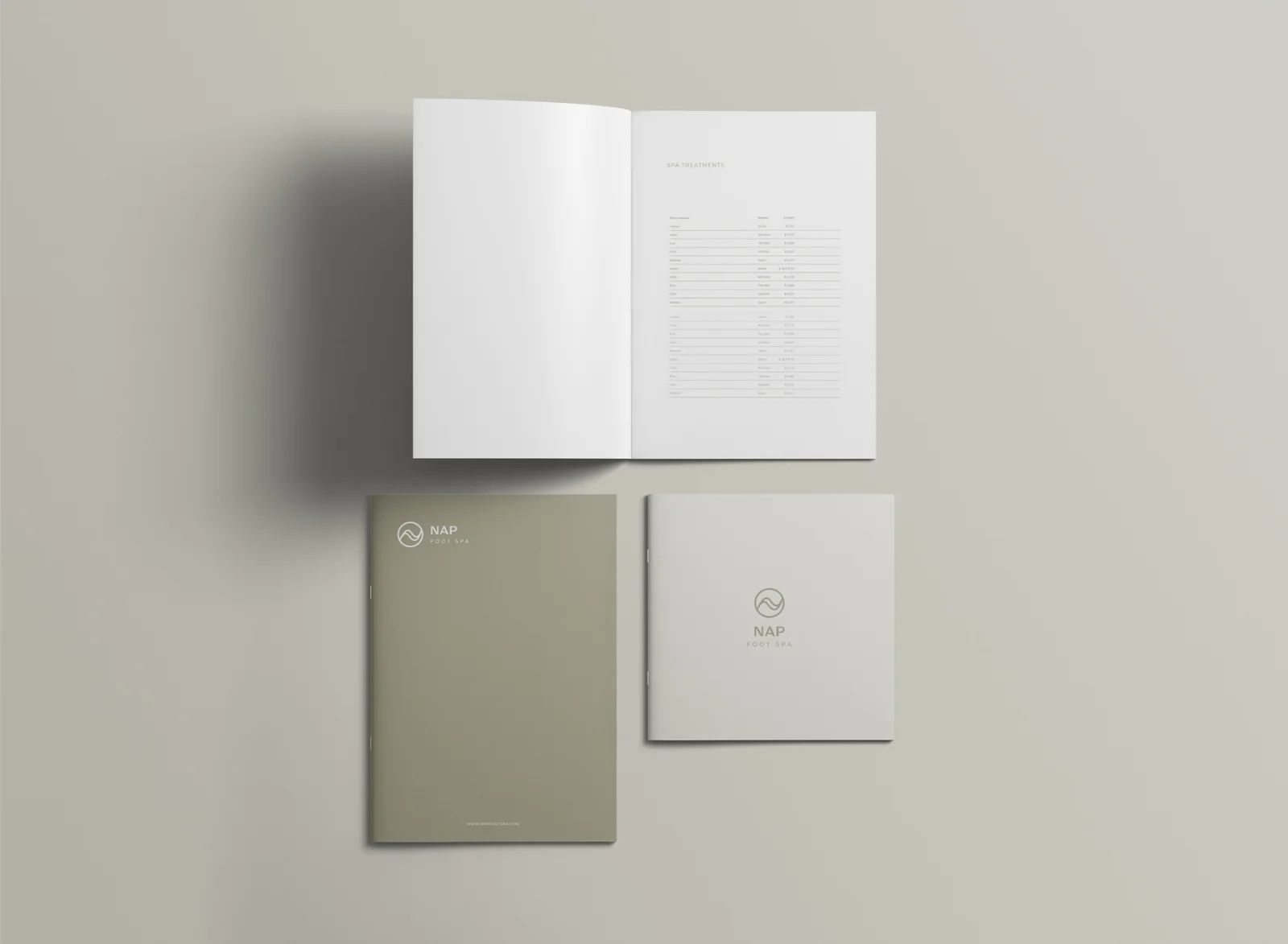 NAP Foot Spa booklet design